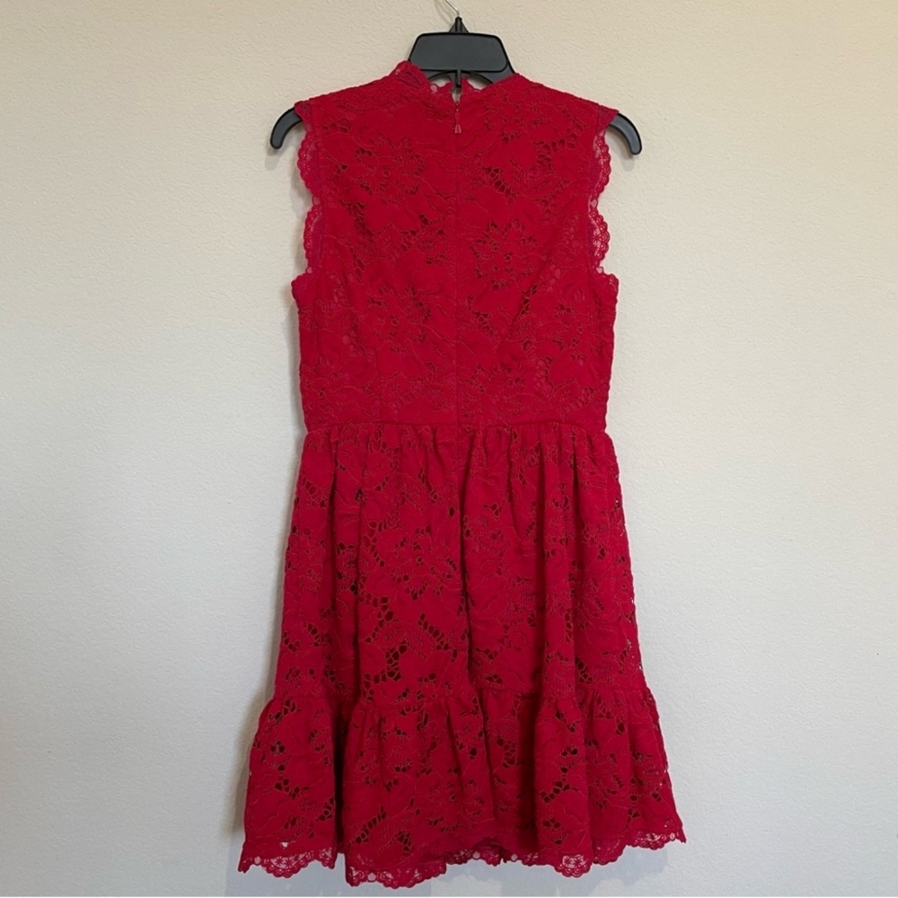 Kate Spade red lace dress - Picture 3 of 4